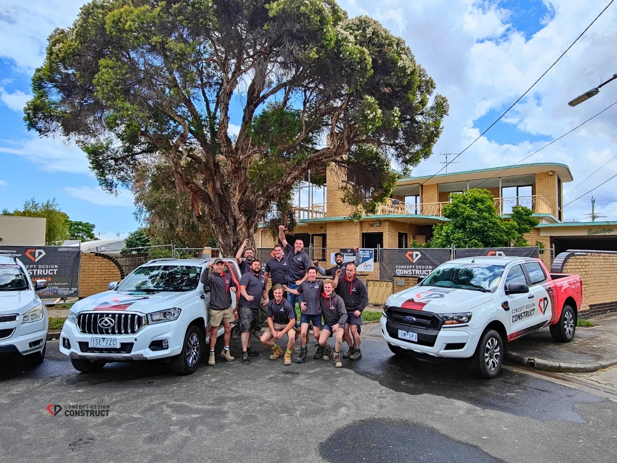 Concept Design Construct renovation team working on a Gold Coast home
